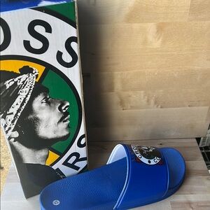 Cross Colours Snoop Dogg 1993 Blue Slide Sandals Mens Size 12 New